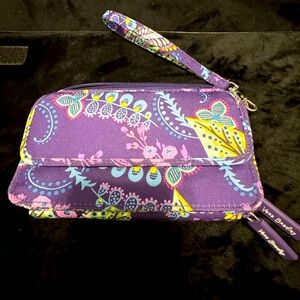 Vera Bradley colorful tropical floral designed wristlet/small crossbody purselet